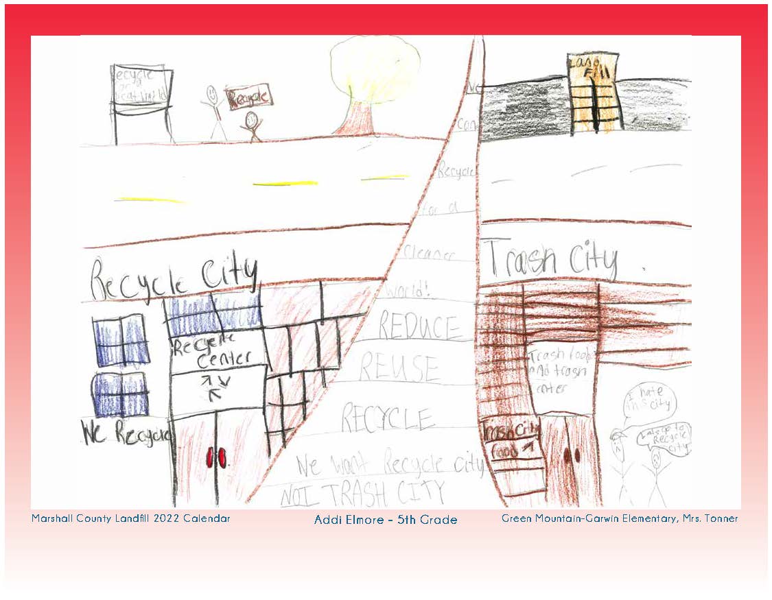 2022 Calendar Marshall County Landfill